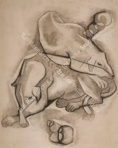 Jyoti Bhatt (Artist), Untitled, 1956, Painting