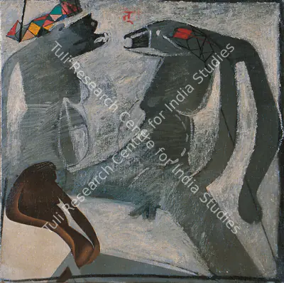 Rameshwar Broota (Artist), Fighting Shadows, 1975, Painting