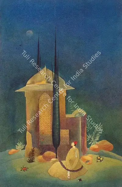 M.A.R. Chughtai (Artist), Sukut-I-Shab, 1945, Painting