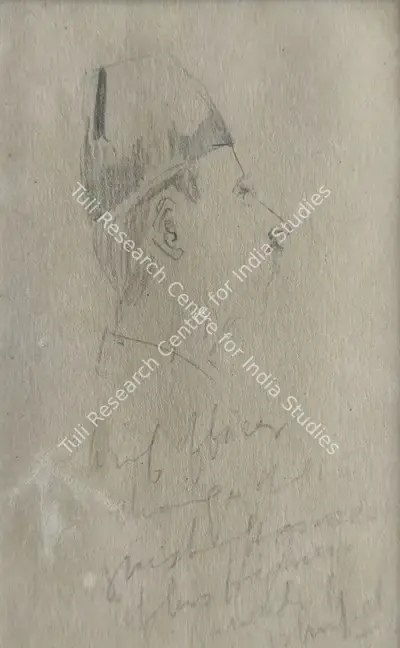 Unknown (Artist), Untitled (Portrait), 1940, Drawing