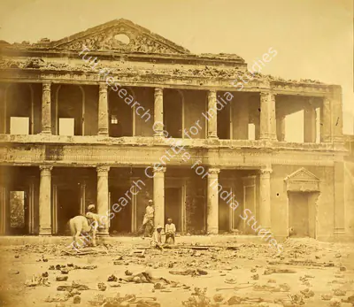 Felice Beato (Photographer), Interior of the Secunderbagh, Lucknow, 1858, Antiquarian Photograph