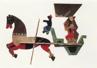 Husain, M. F. (Artist). Horse Carriage. Woodern Toy, 1950s | Maqbool Fida Husain, 2008 | Sculpture | FineArts | 00495161