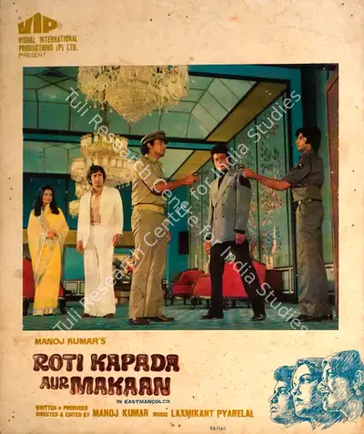 Nariman A. Irani (Cinematographer), Roti Kapada Aur Makaan, 1974, Photographic Still Mounted on Lobby Card