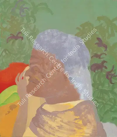 Gieve Patel (Artist), Sorrowing Woman, 1990, Painting