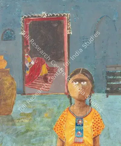 Manisha (Artist), Untitled (Girl and Mother), Painting