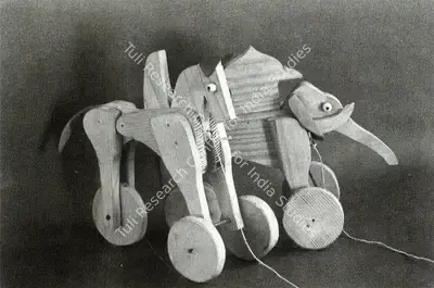K.G. Subramanyan (Artist), Wooden Toys , Sculpture