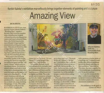 Richa Bhatia (Reporter), Amazing View, 2009, Newspaper Clipping