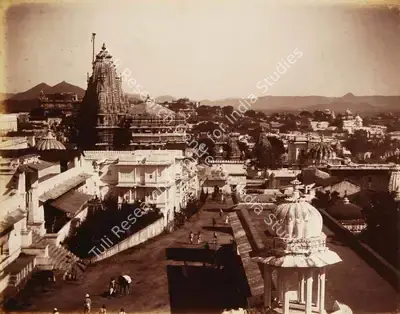 Lala Deen Dayal (Photographer), City from the Palace gate Odeypur, 1890, Antiquarian Photograph
