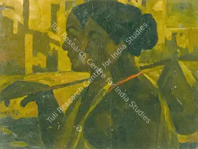 Satish Sinha (Artist), Two women Travelling, 1938, Painting