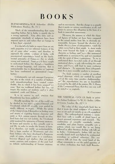 R. Chatterjee (Essayist), Books, 1949, Essay