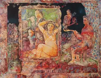 Sakti Burman (Artist), Mirror Never Lies, 1997, Painting