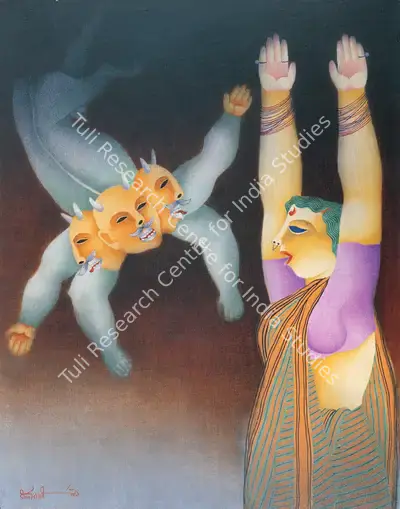 Dharmanarayan Dasgupta (Artist), Surrender, 1991, Painting