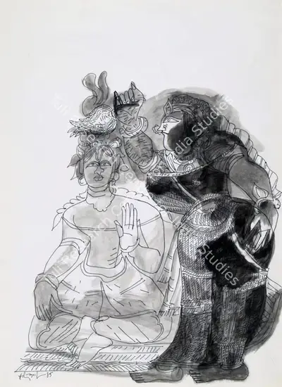 K.M. Adimoolam (Artist), Untitled, 1985, Drawing