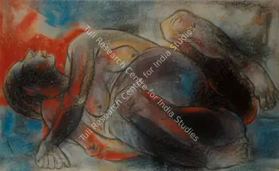 K. Laxma Goud (Artist), Andhra Famine Series, 1977, Painting