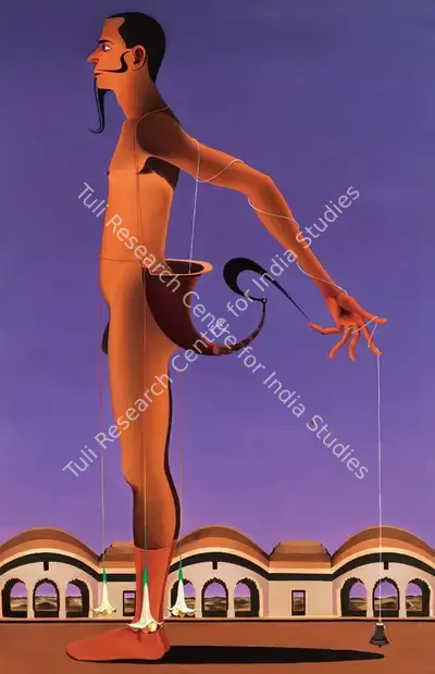 Surendran Nair (Artist), I Beg Your Pardon: The Scorpion Act II - An Actor Meditating on a Character of an Imaginary Play, 2002, Painting