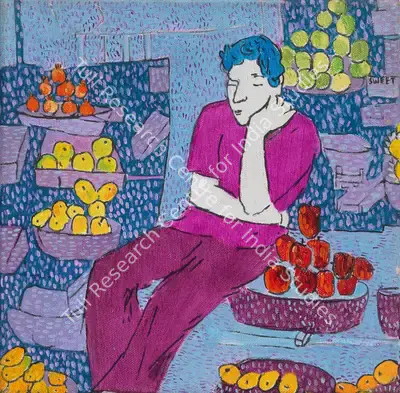 Bhairavi Modi (Artist), Fruit Seller, Painting