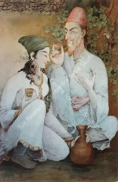 Ramgopal Vijaiwargiya (Artist), A Scene from the Omar Khayyam, Painting