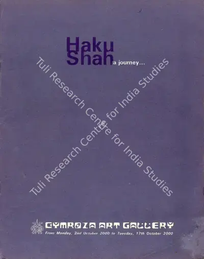Haku Shah (Artist), Haku Shah, 2000, Solo Exhibition Catalogue