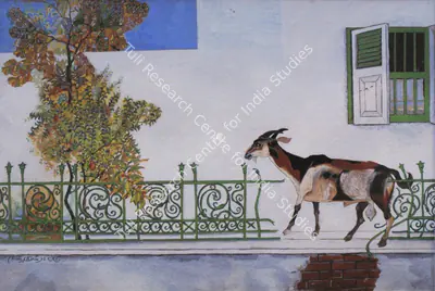 K. Laxma Goud (Artist), In the Garden, Painting