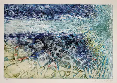 Krishna Reddy (Artist), Flight, 1963, Painting