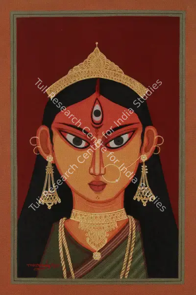 Lalu Prasad Shaw (Artist), Durga, 2012, Painting