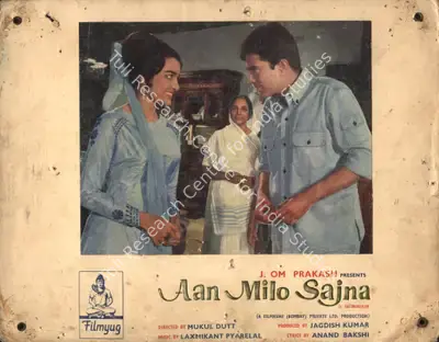V. Babasaheb (Cinematographer), Aan Milo Sajna, 1970, Photographic Still Mounted on Lobby Card