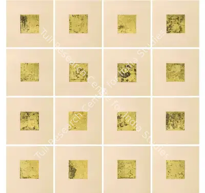 Hashmi, Zarina (Artist). Fleeting Moments. Handmade paper stained with sumi ink, mounted on arches cover buff paper, 2012 | Graphic Art | FineArts | 00336304