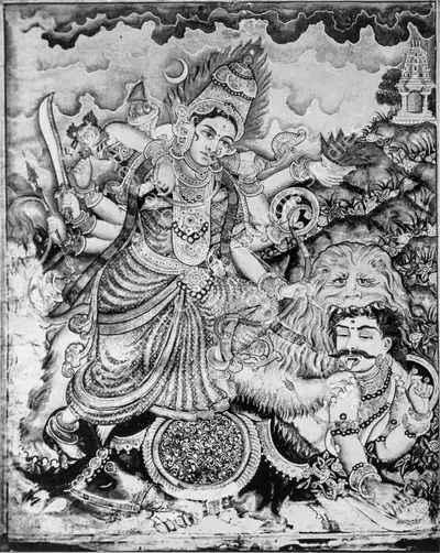 Unknown (Artist), Durga Mahishamardini, Mysore, 1900, Painting