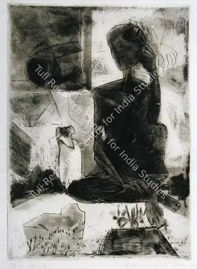 Somnath Hore (Artist), Untitled, 1978, Graphic Art