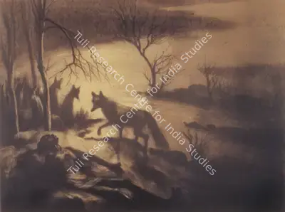 Roy Chowdhury, D.P. (Artist). Bengal Famine Series, 1946 | Painting, Os.Mum/21.06.12, 2012 · Osian's
