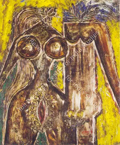 Pai, Laxman (Artist). Genesis. Oil on canvas, 1960 | Painting | FineArts | 00375735
