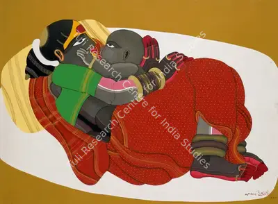 Thota Vaikuntam (Artist), Mother & Child, 2000, Painting