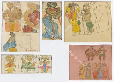 Roy, Jamini (Artist). A Collection of Fifty Three Works, n.d. | Painting, Sa.Onl/25.06.20, 2020 · Saffronart