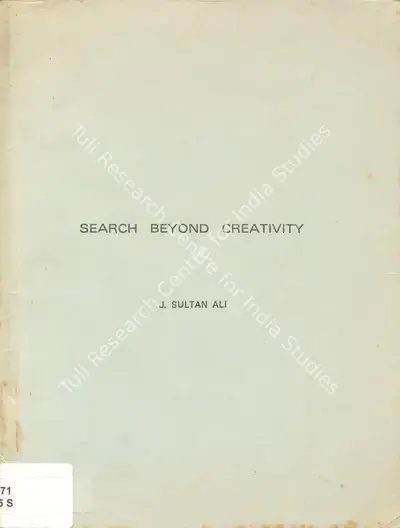 Jaffer Sultan Ali (Author), Search Beyond Creativity, 1982, Authored Book