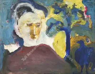 S.K. Bakre (Artist), White Dove-World Peace, 2003, Painting