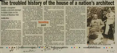 Anshika Mishra (Reporter), The Troubled History of the House of a Nation's Architect, 2007, Newspaper Clipping