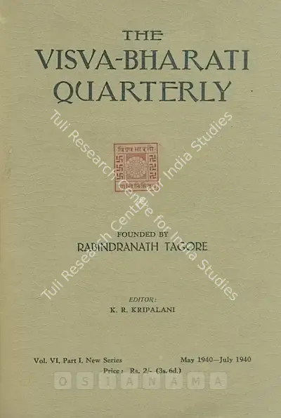 K.R. Kripalani (Editor), Visva-Bharati Quarterly, 1940, Journal