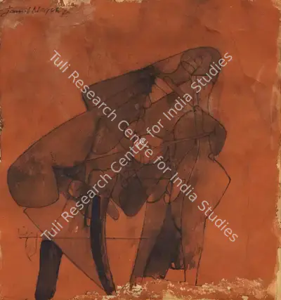 Jamil&nbsp;Naqsh (Artist), Untitled (Khajuraho Cave Series), 1979, Painting