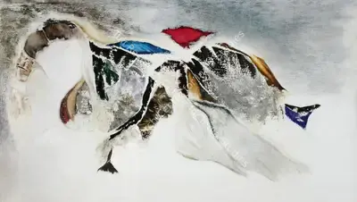 B. Vithal (Artist), Horses, Painting