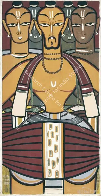 Roy, Jamini (Artist). Drummers, n.d. | Painting, Pu.Mum/25.09.25, 2025 · Pundole