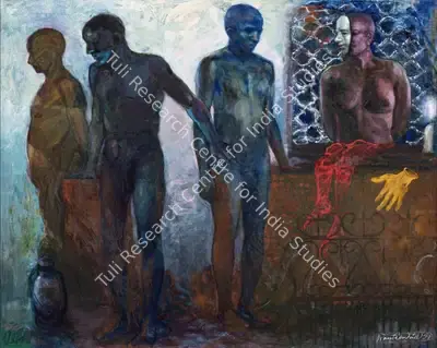 Sud, Anupam (Artist). The Alert, 1997 | Painting, AG.Onl/22.02.25, 2025 · Asta Guru