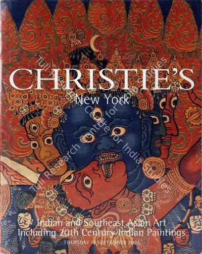 Christie's (Auction House), Indian and Southeast Asian Art, 2001, Auction Catalogue