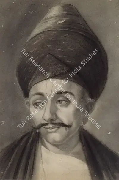 M.V. Dhurandhar (Artist), Portrait, 1940, Drawing