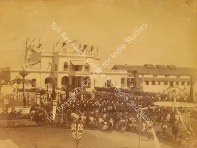 Lala Deen Dayal (Photographer), Arrival at Bashir-Bagh, 1889, Antiquarian Photograph