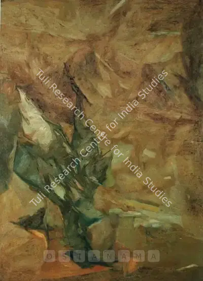 Ramkumar (Artist). Falling Bird. Oil on canvas, 1968 | Painting  | 00880073