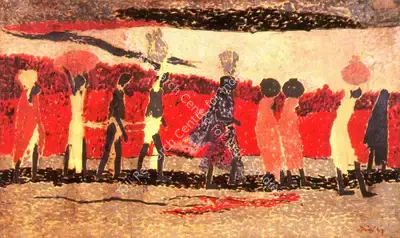 N.S. Bendre (Artist), Homeward Bound, 1954, Painting