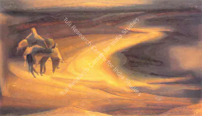 Jehangir Sabavala (Artist), The Flight Into Egypt-III, 1971, Painting