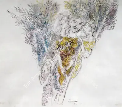 Sakti Burman (Artist), Untitled, 1962, Painting