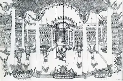 K. Ramanujam (Artist), Untitled, 1972, Drawing