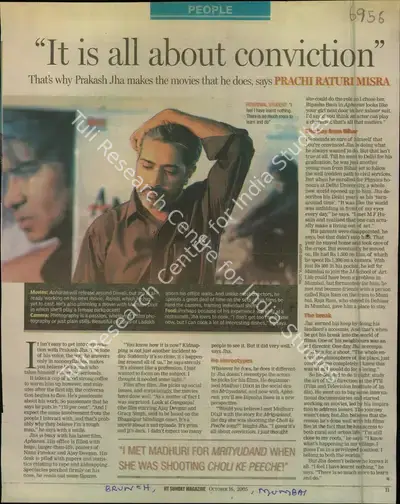 Prachi Raturi Misra (Reporter), It is all about Conviction, 2005, Newspaper Clipping